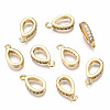 Brass Micro Pave Clear Cubic Zirconia Pendants KK-Q277-062-NF-1