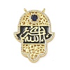 Brass Micro Pave Clear Cubic Zirconia Pendants CU-CBA6B6F-23G-B-1