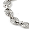 201 Stainless Steel Coffee Bean Chain Bracelets for Women Men BJEW-I316-06P-2