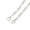 Brass Figaro Chain Bracelet Making KK-CBADBBF-06P-3