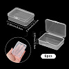 6Pcs PP Plastic Bead Containers with Hinged Lid CON-SP0001-24-2