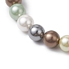 Shell Pearl Beads Stretch Bracelets For Women BJEW-JB11340-4