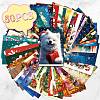 50Pcs Christmas Paper Greeting Cards DIY-P085-15A-2