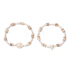 2Pcs Synthetic Turquoise Beaded Stretch Bracelets BJEW-JB11911-2