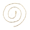 Brass Ball and Column Link Chains Necklace for Women NJEW-P265-22G-3