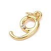 Brass Micro Pave Cubic Zirconia Pendants KK-D019-28G-09-2