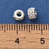 Brass Micro Pave Cubic Zirconia Beads KK-C072-24S-2