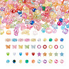 800Pcs 8 Style Transparent Acrylic Beads TACR-FW0001-05-3