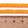 Opaque Frosted Glass Beads Strands GLAA-N072-01A-B04-4