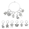 Butterfly Alloy Multifunction Pendant Decorations HJEW-CJ00005-1