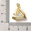 Brass Micro Pave Cubic Zirconia Pendants KK-B122-01C-G-3