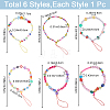 Gorgecraft 6Pcs 6 Styles Handmade Polymer Clay & Plastic Beaded Mobile Straps HJEW-GF0001-43-2