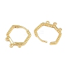 Brass Huggie Hoop Earring Findings KK-H292-37G-02-2