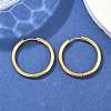 Ion Plating(IP) 304 Stainless Steel Huggie Hoop Earrings EJEW-F111B-25mm-G-4