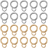 24Pcs 2 Colors Alloy Spring Gate Rings FIND-SC0016-60-6