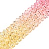 Gradient Color Baking Painted Glass Bead Strands X1-DGLA-A039-T2mm-A02-4