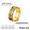 304 Stainless Steel Dog Pattern Finger Rings WGEC5FF-01-1