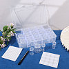 Rectangle Plastic Organizer Storage Grid Bead Containers CON-WH0100-80-5