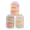 3 Rolls 3 Colors Segment Dyed Macrame Cotton Cord OCOR-TA0004-20B-1