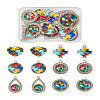 12Pcs 6 Style Zinc Alloy Enamel Pendants FIND-TA0001-63-15