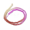 Transparent Gradient Color Glass Beads Strands GLAA-H021-01B-10-4
