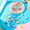 50Pcs 10 Styles UV Plating Opaque Acrylic Beads Sets OACR-TA0003-94-5