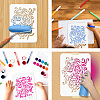 PET Hollow Out Drawing Painting Stencils DIY-WH0421-0029-4