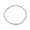 5Pcs 5 Styles Rondelle Faceted Glass Beaded Stretch Bracelets BJEW-JB10331-3