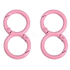 Spray Painted Alloy 8-shaped Keychain Clasps PW-WGE4E28-03-1