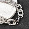 201 Stainless Steel Cuban Link Chains Bracelets for Women Men STAS-T077-19A-04P-2