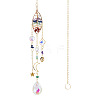 1Pc Wire Wrapped Alloy & Natural Mixed Stone Tree of Life Hanging Suncatchers HJEW-TA0001-46B-2