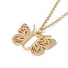 Initial Letter with Butterfly Pendant Necklace LS-NJEW-C026-01G-U-3