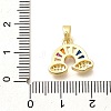 Rack Plating Brass Micro Pave Clear Cubic Zirconia Pendants KK-M309-31G-3