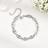 Stainless Steel Oval Link Chain Bracelets for Women BJEW-JB13861-1