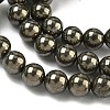 Natural Gold Pyrite/Golden Pyrite Beads Strands G-G459-B01-8mm-4