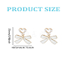 1 Pair Bowknot Alloy Enamel Dangle Stud Earrings EJEW-LP0007-086-2