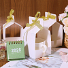 Square Blank Paper Gift Storage Boxes with Ribbon CON-WH0089-115-5