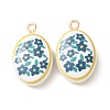 Printed Alloy with Acrylic Pendants AL-CBAE25B-04C-G-1