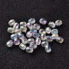 AB Color Plated Eco-Friendly Transparent Acrylic Barrel Beads TACR-L002-3mm-22-1