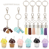 ARRICRAFT DIY Bear Milk Tea Cup Keychain Making Kit DIY-AR0003-66-1