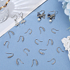 20Pcs 2 Styles 304 Stainless Steel Rhinestone Earring Hooks STAS-BBC0007-16A-3