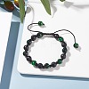 Round Stone Braided Bead Bracelets Set BJEW-JB07260-01-2