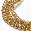 Electroplate Transparent Glass Beads Strands EGLA-A034-T4mm-H18-2