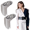 2Pcs Iron Tassel Chain Shoulder Epaulettes DIY-HY0003-62P-1