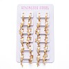 304 Stainless Steel Huggie Hoop Earrings EJEW-L252-023G-3