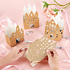 Castle Shape Paper Glitter Candy Boxes CON-WH0083-12-5