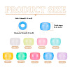 450Pcs 9 Colors Transparent & Luminous Plastic Beads KY-TA0001-35-4