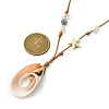 Shell Pendant Necklaces NJEW-TA00179-02-4