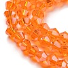 Transparent Electroplate Glass Beads Strands EGLA-A039-T4mm-A11-3