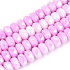 Anti-Tarnish Electroplate Glass Beads Strands GLAA-T025-8mm-11G-1
